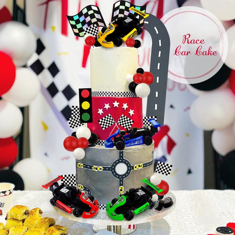 KEEPARTY Racing Car Cake Decoration Car Cake Topper Racing Party Favors for Kids Birthday Supplies Baby Shower - Image 4